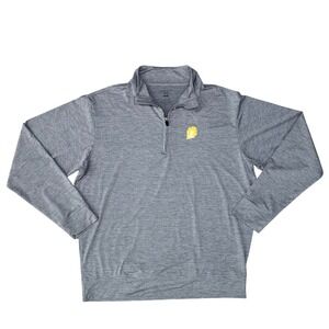 Bald Head Blues Mens Medium Golf 1/4 Zip Pullover Gray Performance Top Shirt
